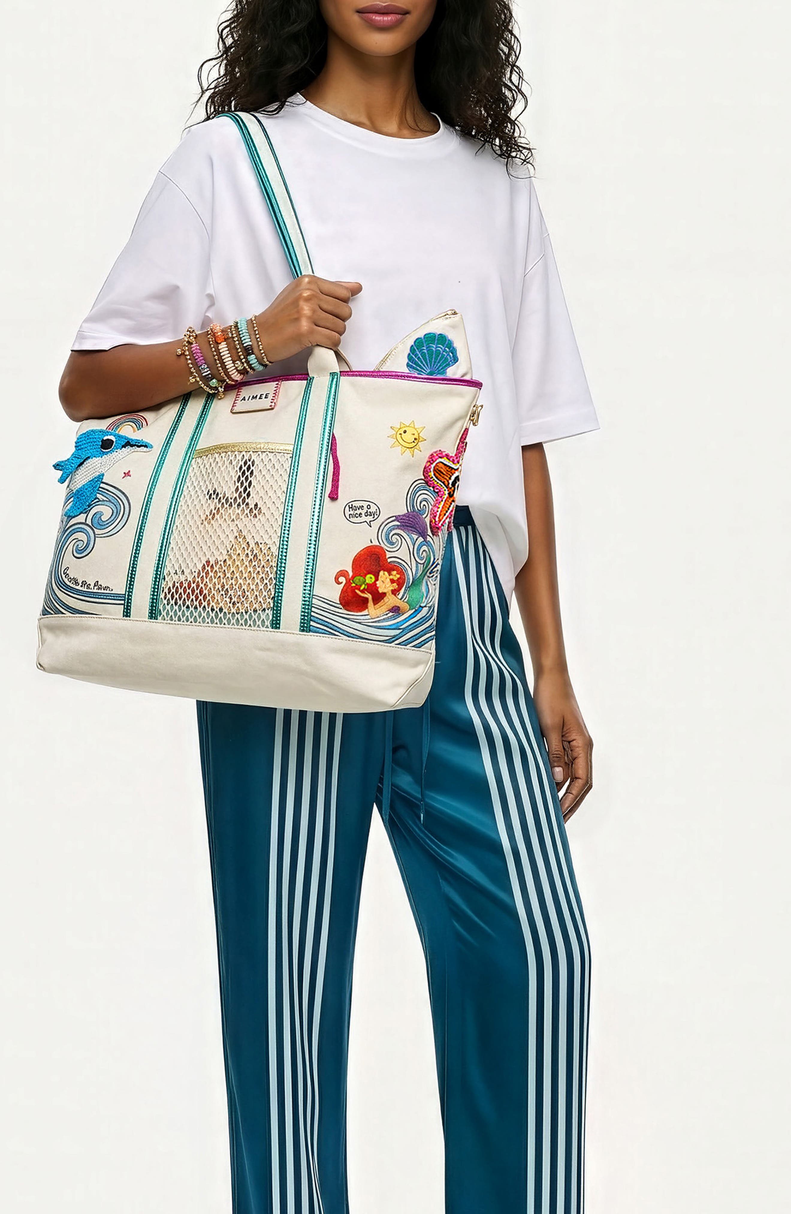 AIMEE Wonder Canvas Convertible Tote, Alternate, color, Under The Sea