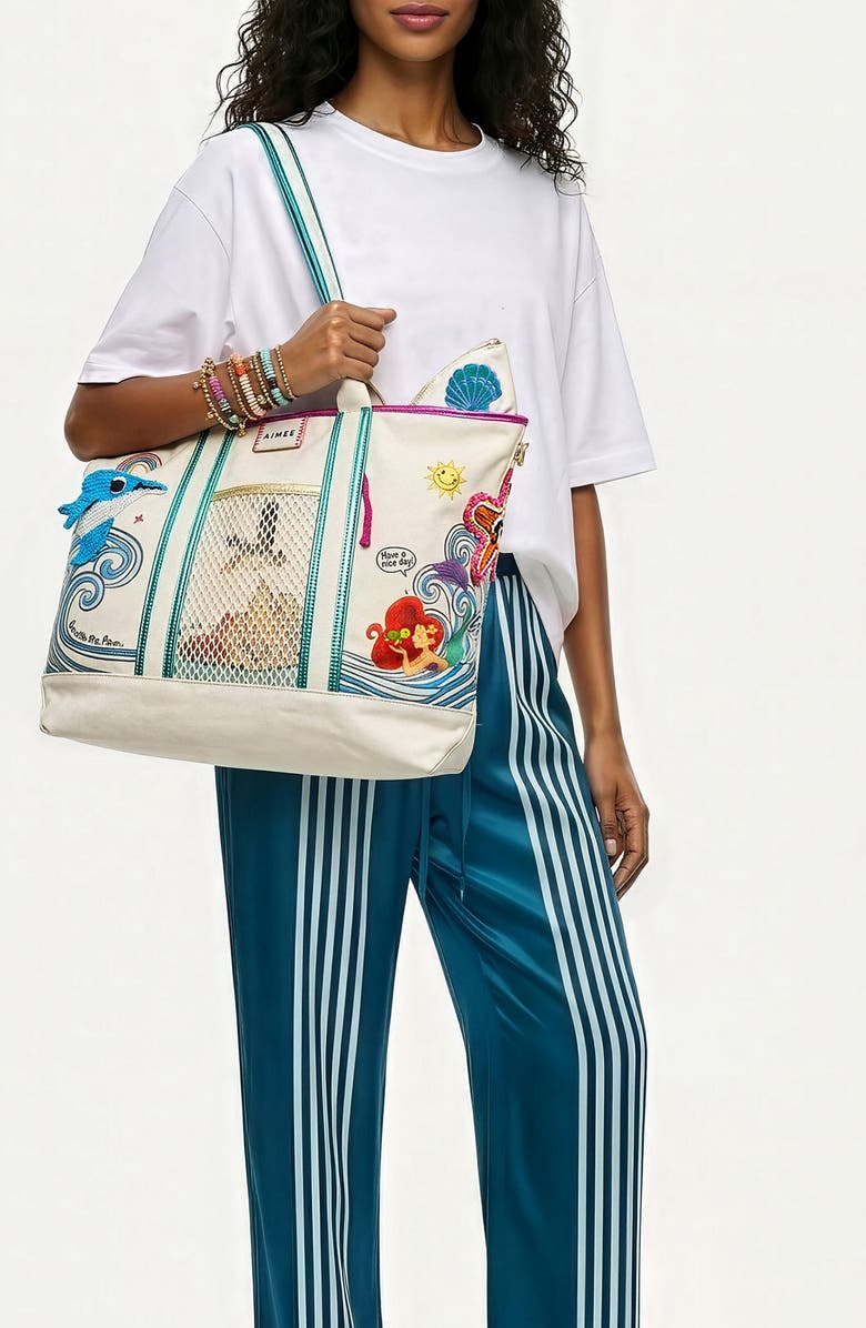 AIMEE Wonder Canvas Convertible Tote, Alternate, color, Under The Sea