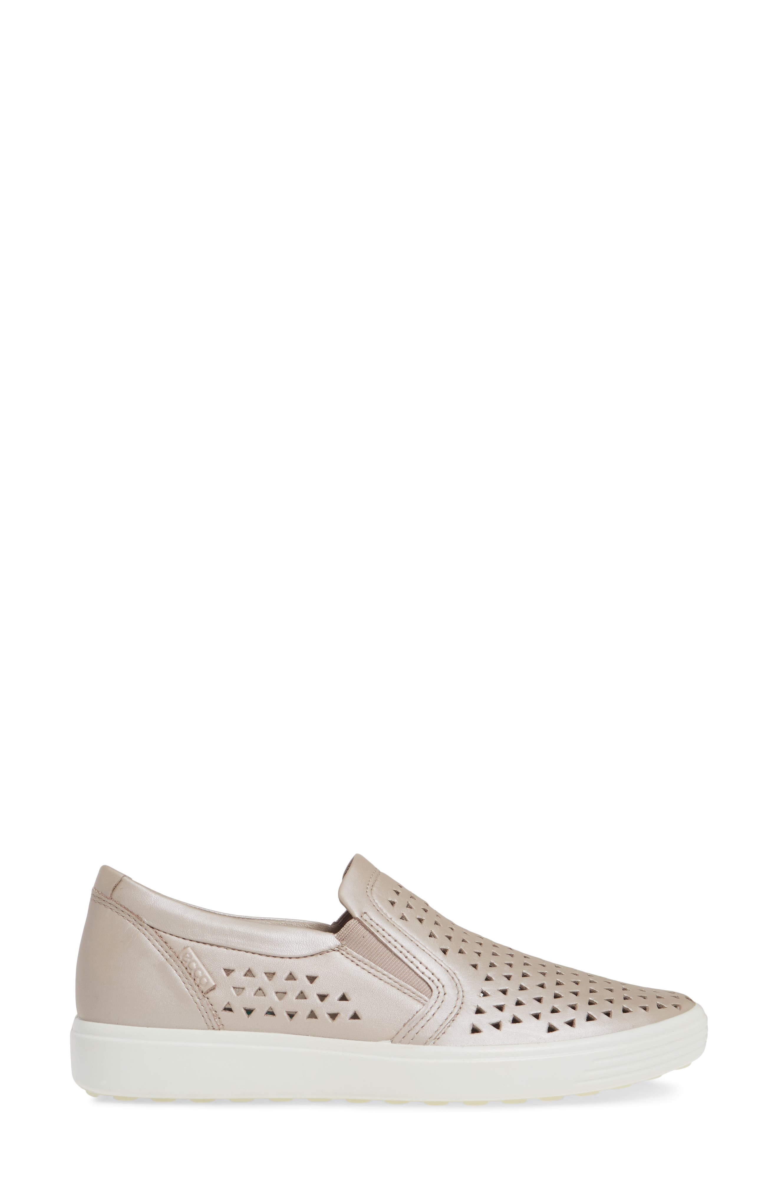 ECCO Soft 7 Laser Cut Slip-On Sneaker, Alternate, color, 