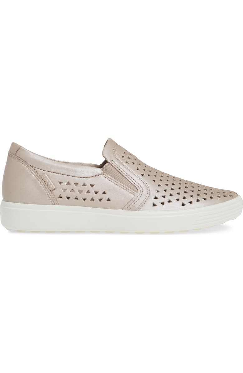 ECCO Soft 7 Laser Cut Slip-On Sneaker, Alternate, color,