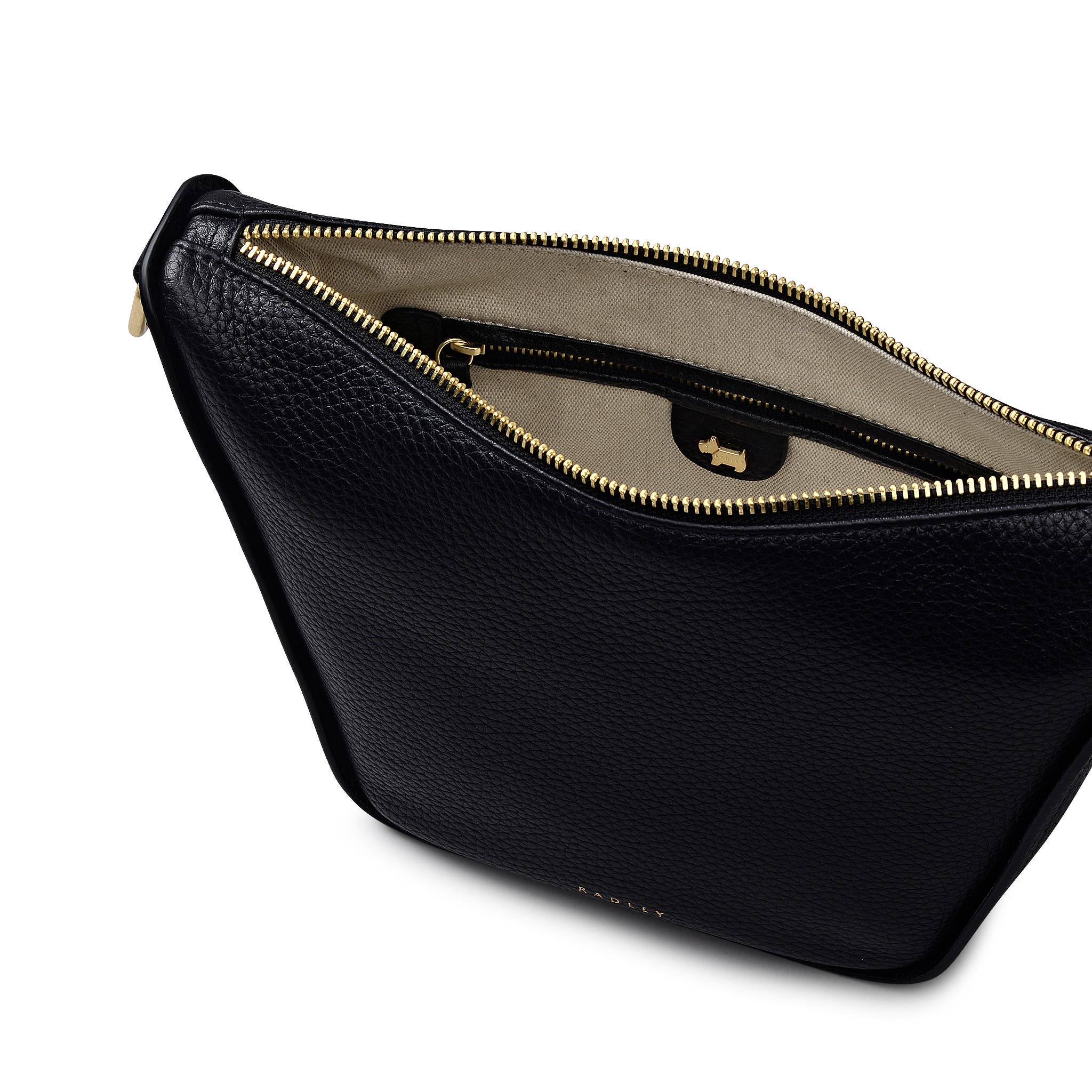 Radley Oak Street Small Ziptop Crossbody Bag, Alternate, color, Black