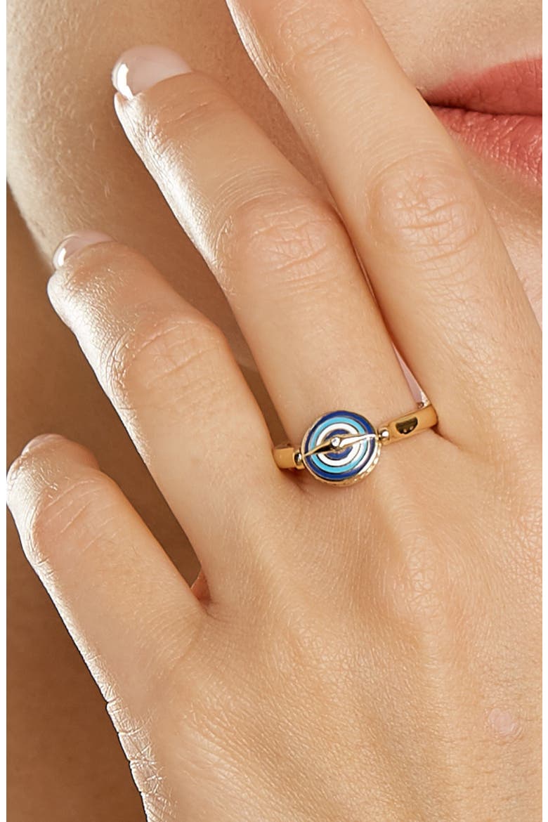 Mini Celestial Vision Ring, Alternate, color, Blue Enamel