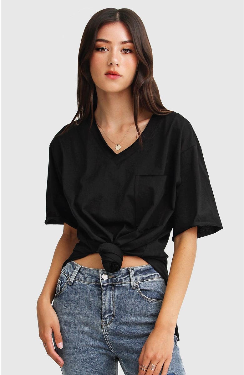 Belle & Bloom Brave Soul Oversized T-Shirt, Alternate, color, Black