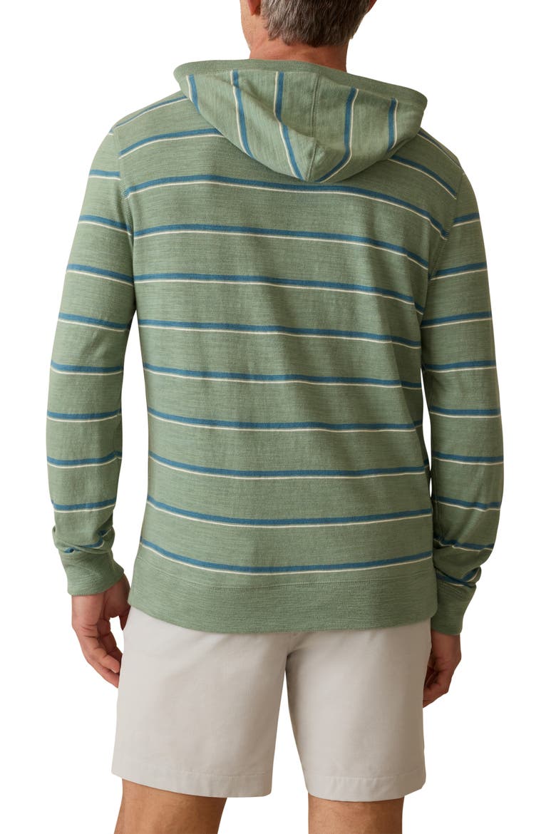 Sunwashed Organic Cotton Slub Hoodie, Alternate, color, SAGE MARINE STRIPE