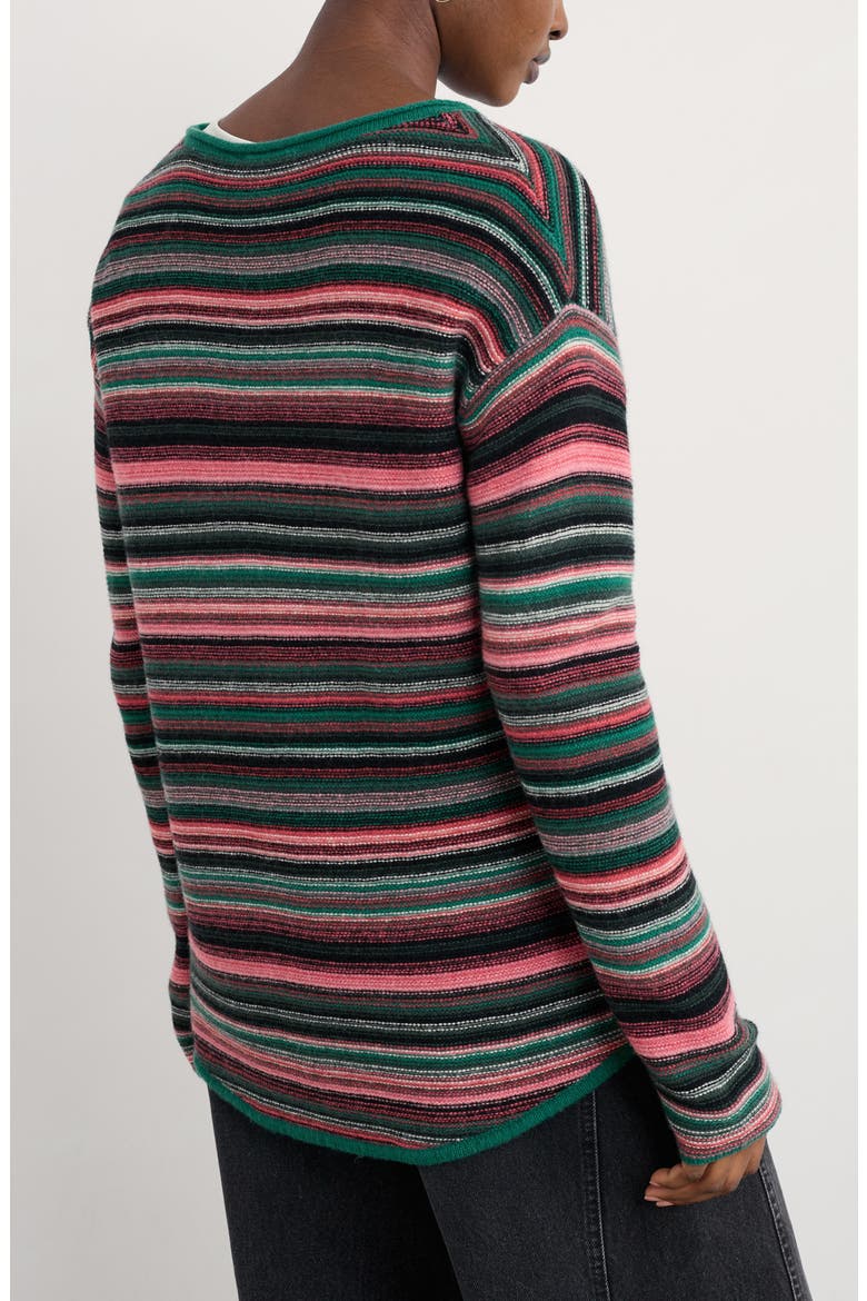 Fruity II Stripe Merino Wool Blend Sweater, Alternate, color, KNIT RIPPLE MARKS SQUASH MULTI