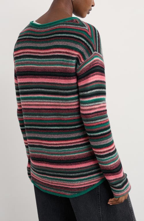 Seasalt Cornwall Fruity Ii Stripe Merino Wool Blend Sweater In Animal Print