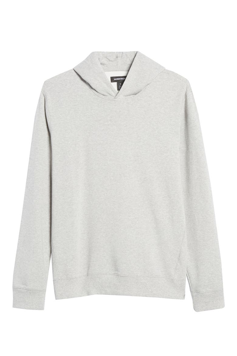 Fleece Hoodie, Alternate, color, MEDIUM GREY HEATHER