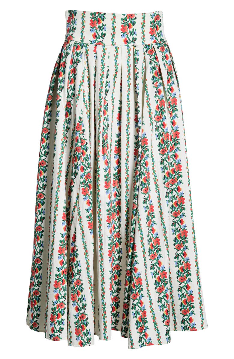 THE GREAT. The Regency Floral Tapestry Skirt, Alternate, color, Tapestry Floral