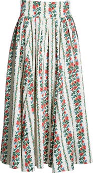 THE GREAT. The Regency Floral Tapestry Skirt