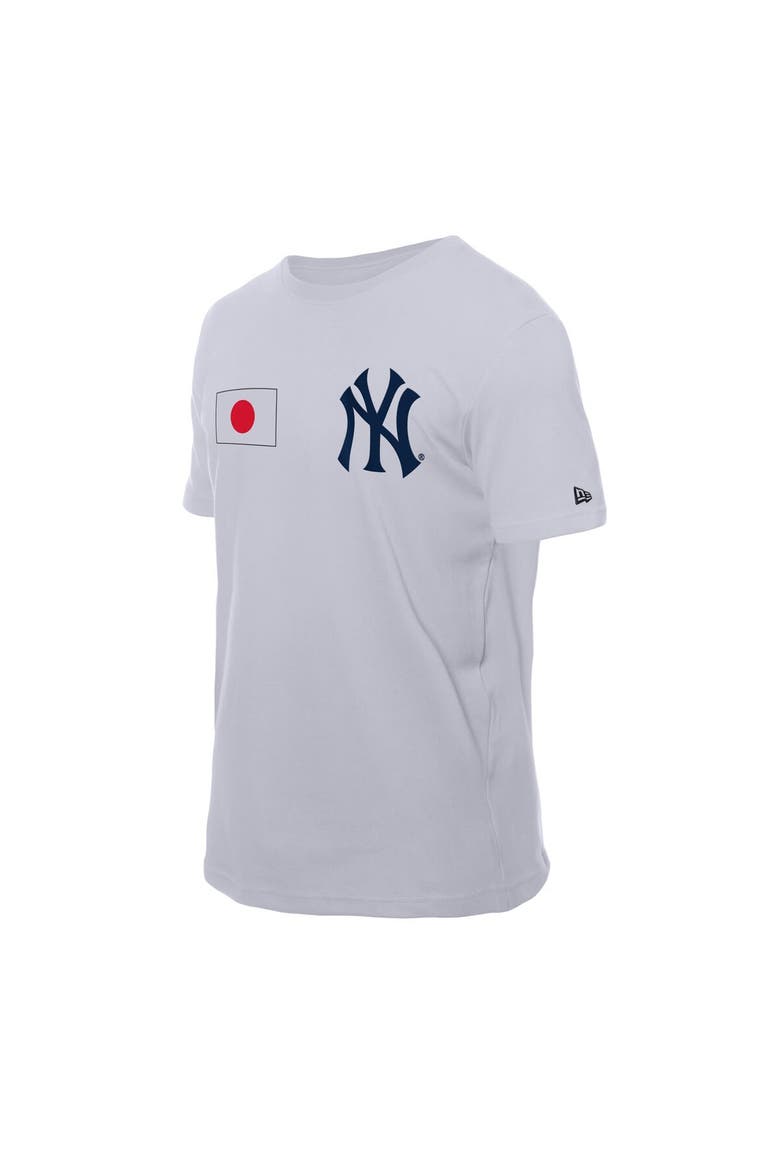 Men's New Era White New York Yankees Japanese Flag T-Shirt, Alternate, color, White
