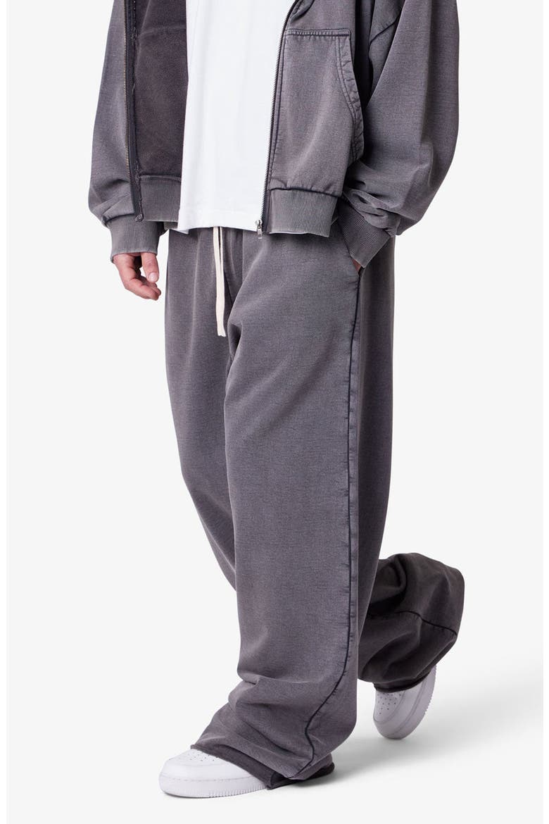 Ultra Baggy Washed Cotton Fleece Sweatpants, Alternate, color, VINTAGE BLACK