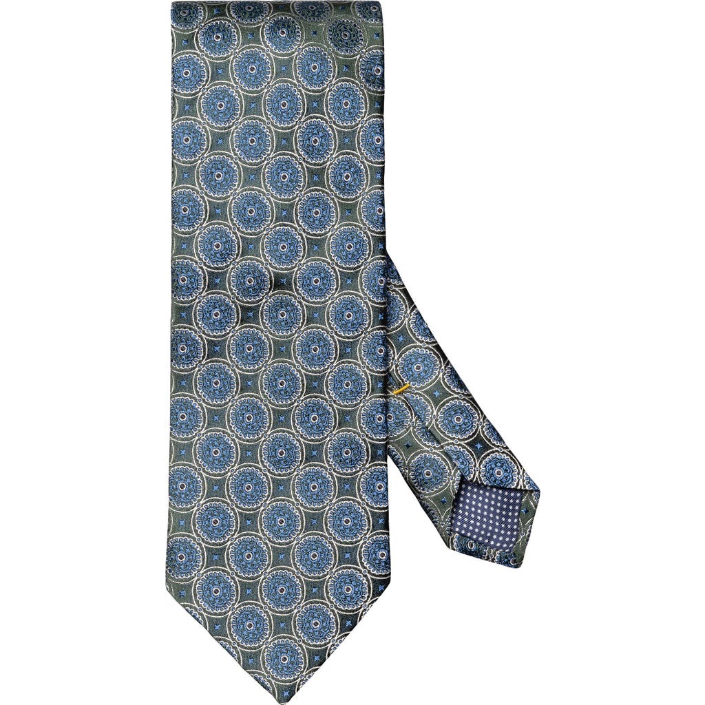 Eton Medallion Silk Tie In Blue