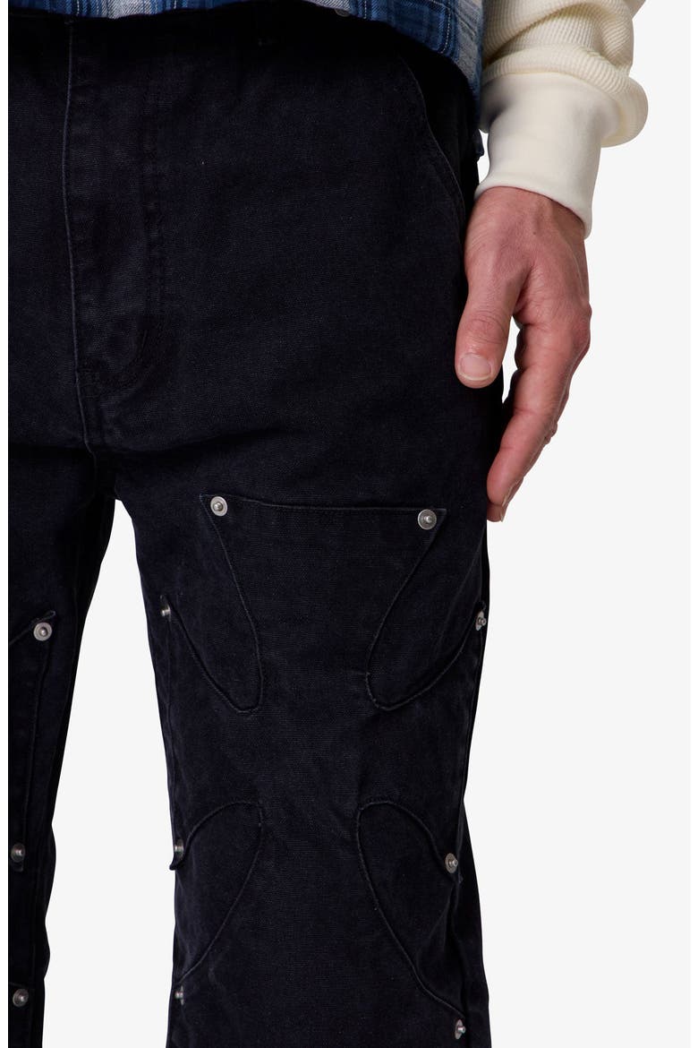 Iron Cross Baggy Flare Jeans, Alternate, color, BLACK
