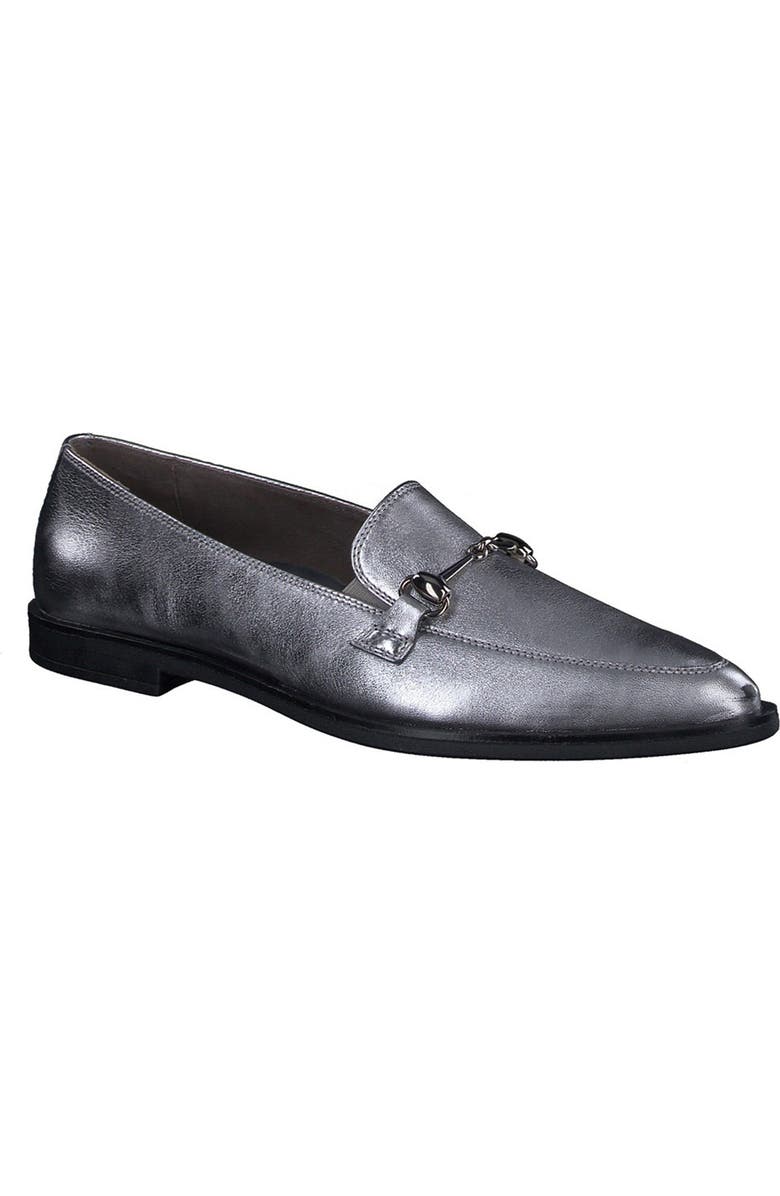 Paul Green Wexler Pointed Toe Bit Loafer, Main, color, Clay Metallic Nappa