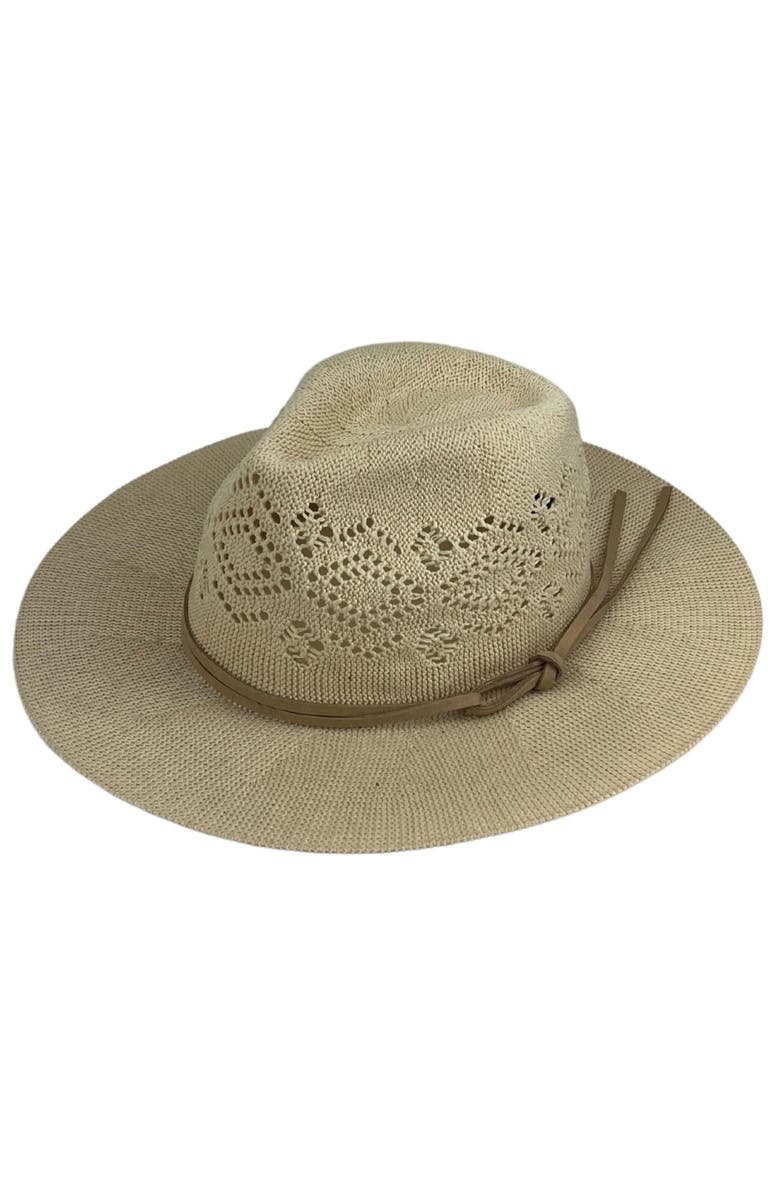 MARCUS ADLER Open Knit Wide Brim Panama Hat, Main, color, 