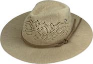 MARCUS ADLER Open Knit Wide Brim Panama Hat
