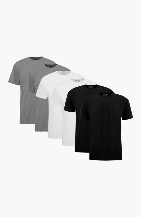 Crew Neck 6-Pack T-Shirts