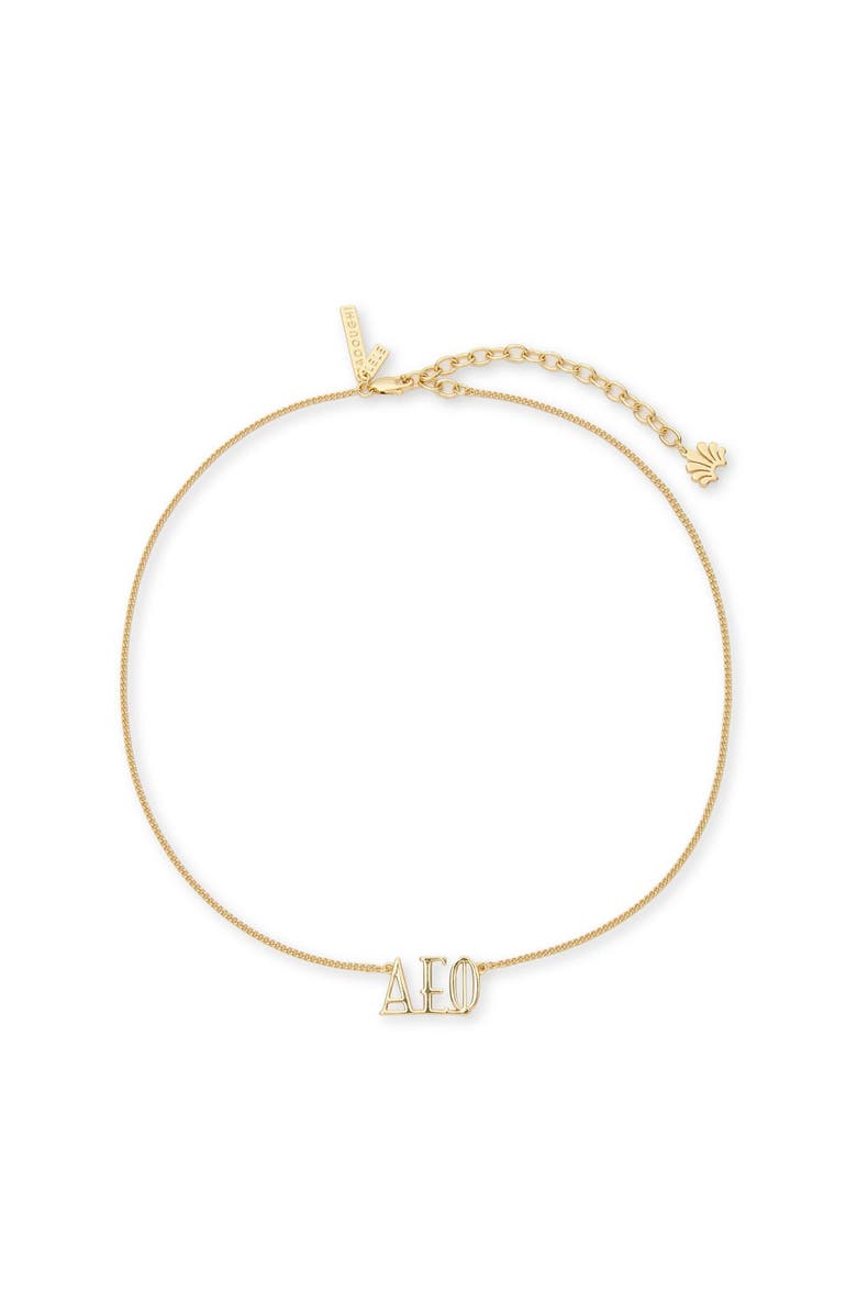 Lele Sadoughi Alpha Epsilon Phi Charm Necklace, Main, color, Gold 720
