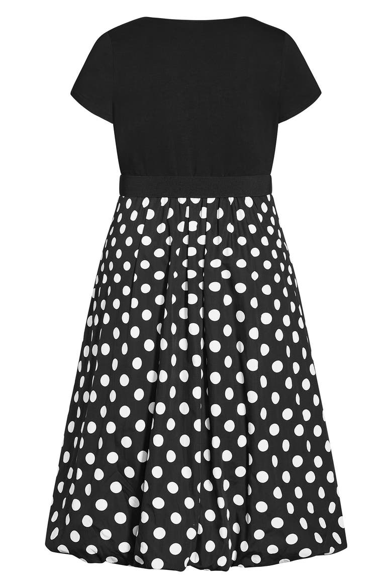 Darling Polka Dot Belted Midi Dress, Alternate, color, IVORY SPOT