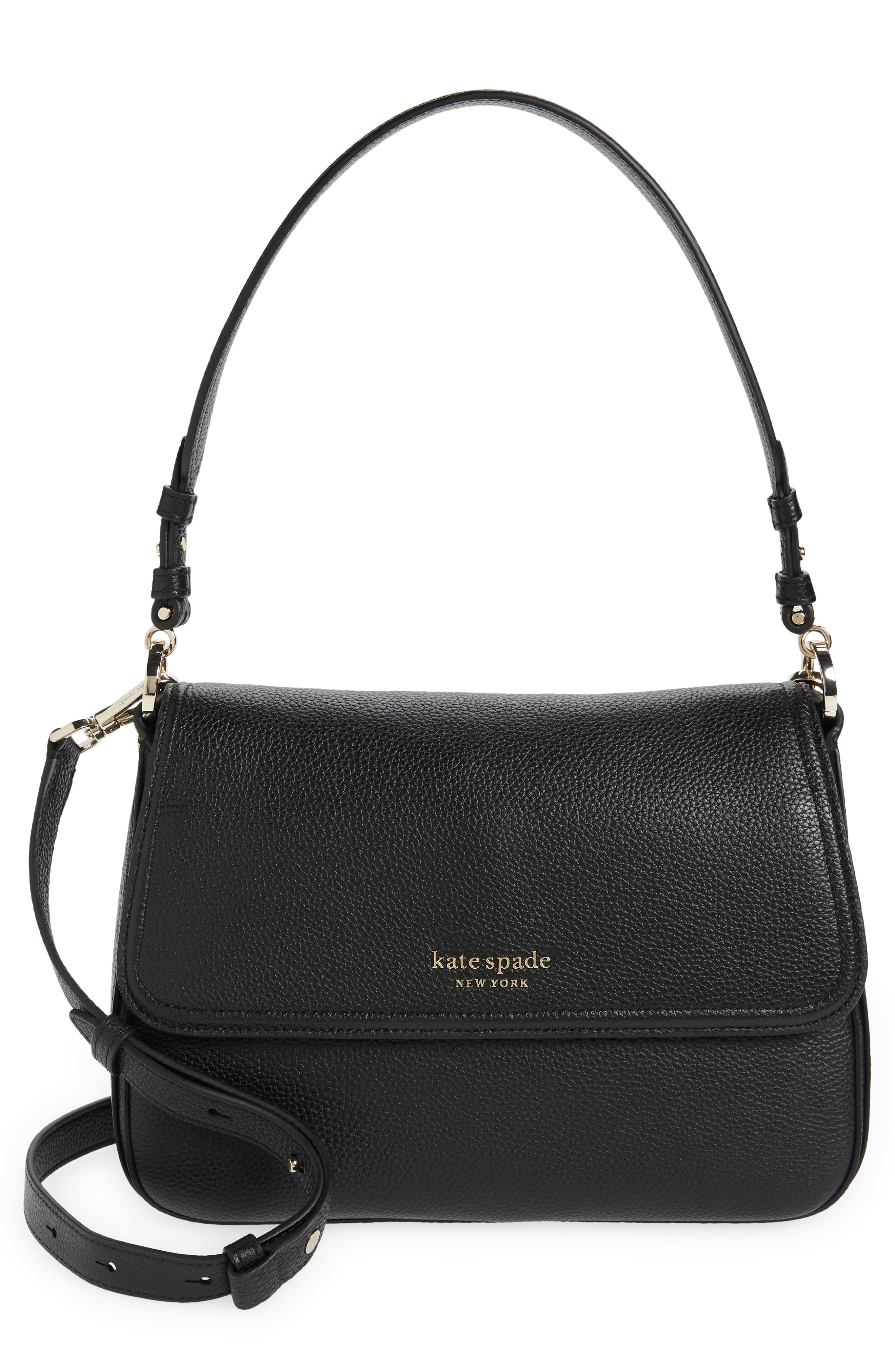 Kate Spade New York hudson pebble leather medium convertible shoulder bag, Main, color, 