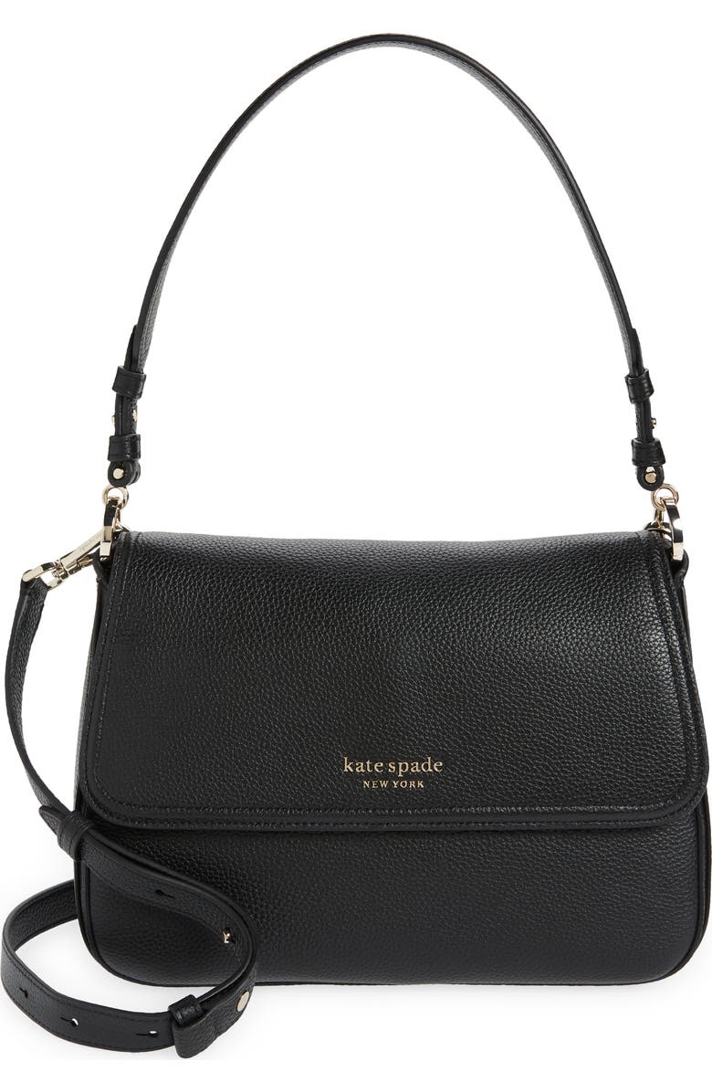 Kate Spade New York hudson pebble leather medium convertible shoulder bag, Main, color,