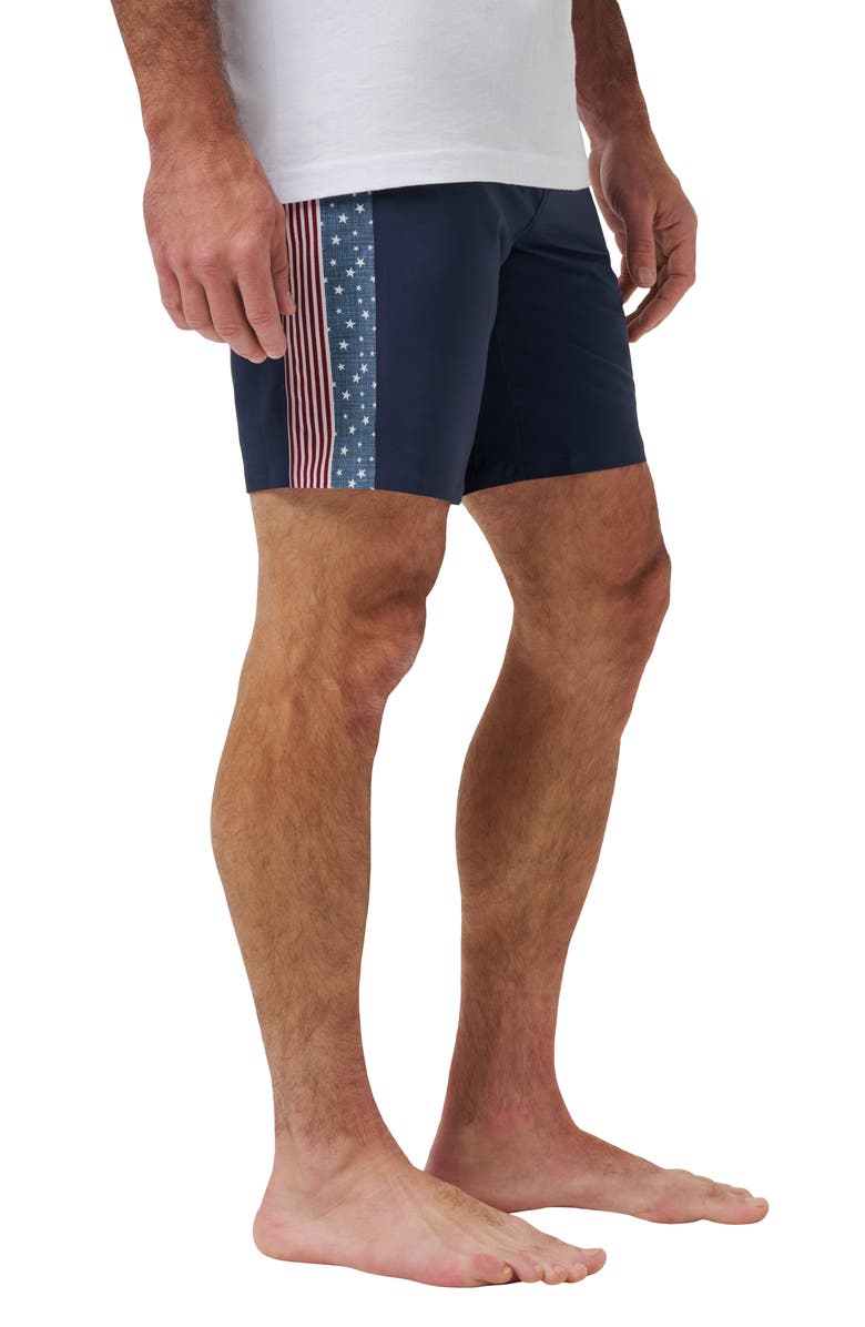 TravisMathew Liberty Lights Swim Trunks, Alternate, color, Total Eclipse