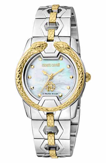 Roberto Cavalli by Franck Muller Mother-of-Pearl Dial Bracelet Watch, 32mm