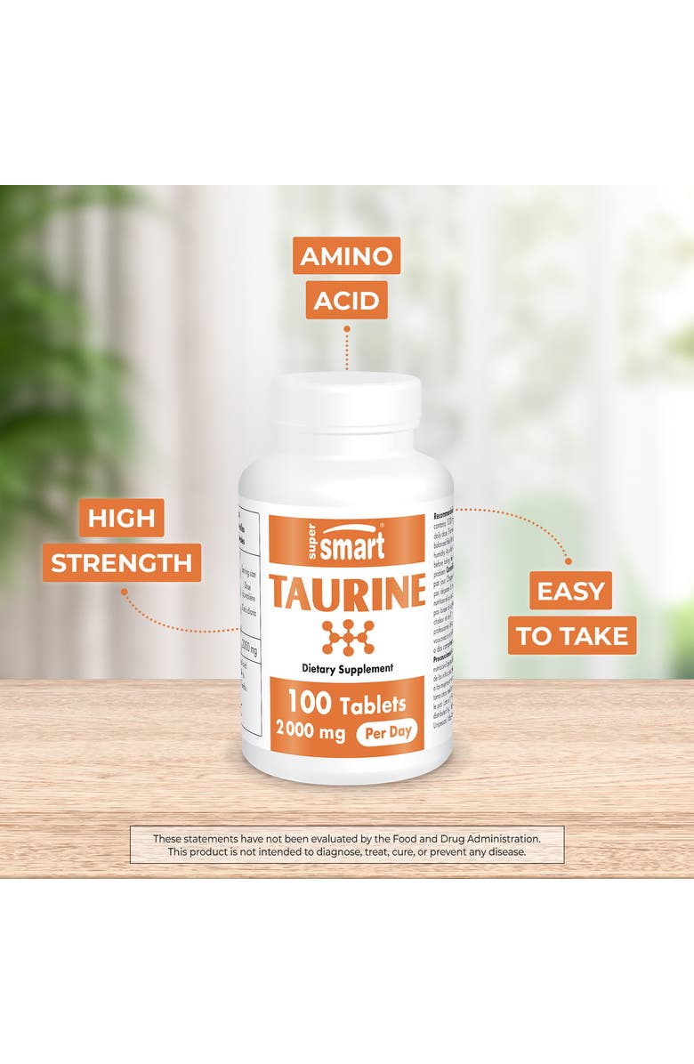 SuperSmart Taurine Supplement 2000mg, Alternate, color, NO COLOR