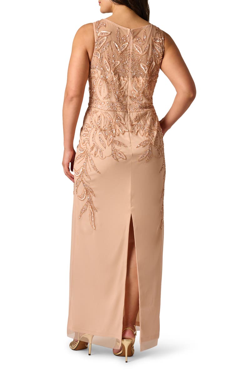 Adrianna Papell Bead Embellished Evening Gown, Alternate, color, 