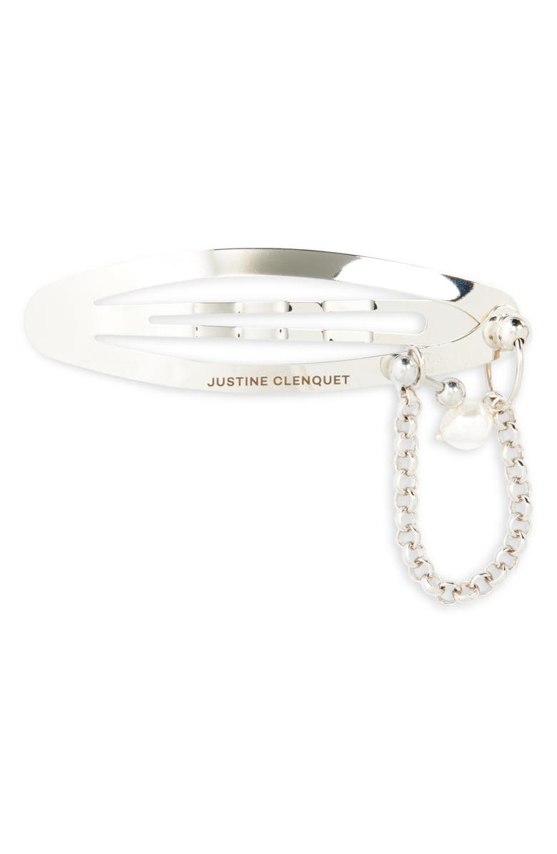 Justine Clenquet Lisa Chain & Piercing Barrette, Main, color, Palladium