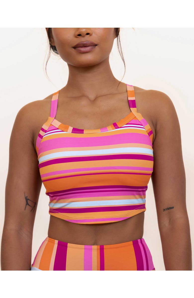 Nani Scoop Neck Swim Top, Main, color, Sunset Stripe