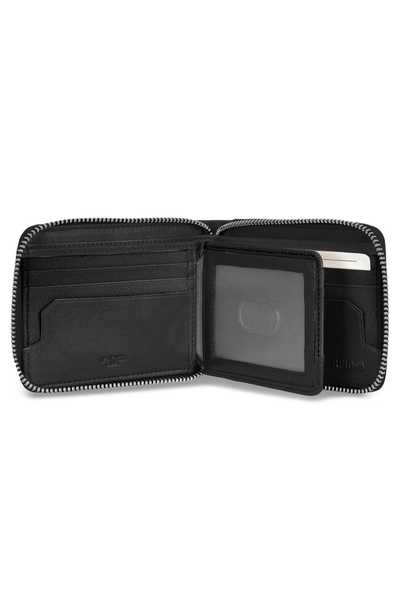 CHAMPS Iconic Zip Around Bifold Wallet, Alternate, color, Black/ Black