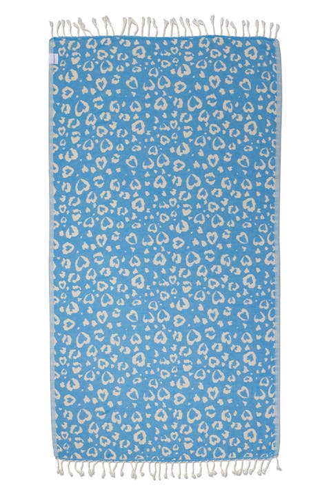 Leopard Heart Organic Turkish Towel
