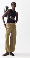 H&M Barrel-leg Paper-bag Pants