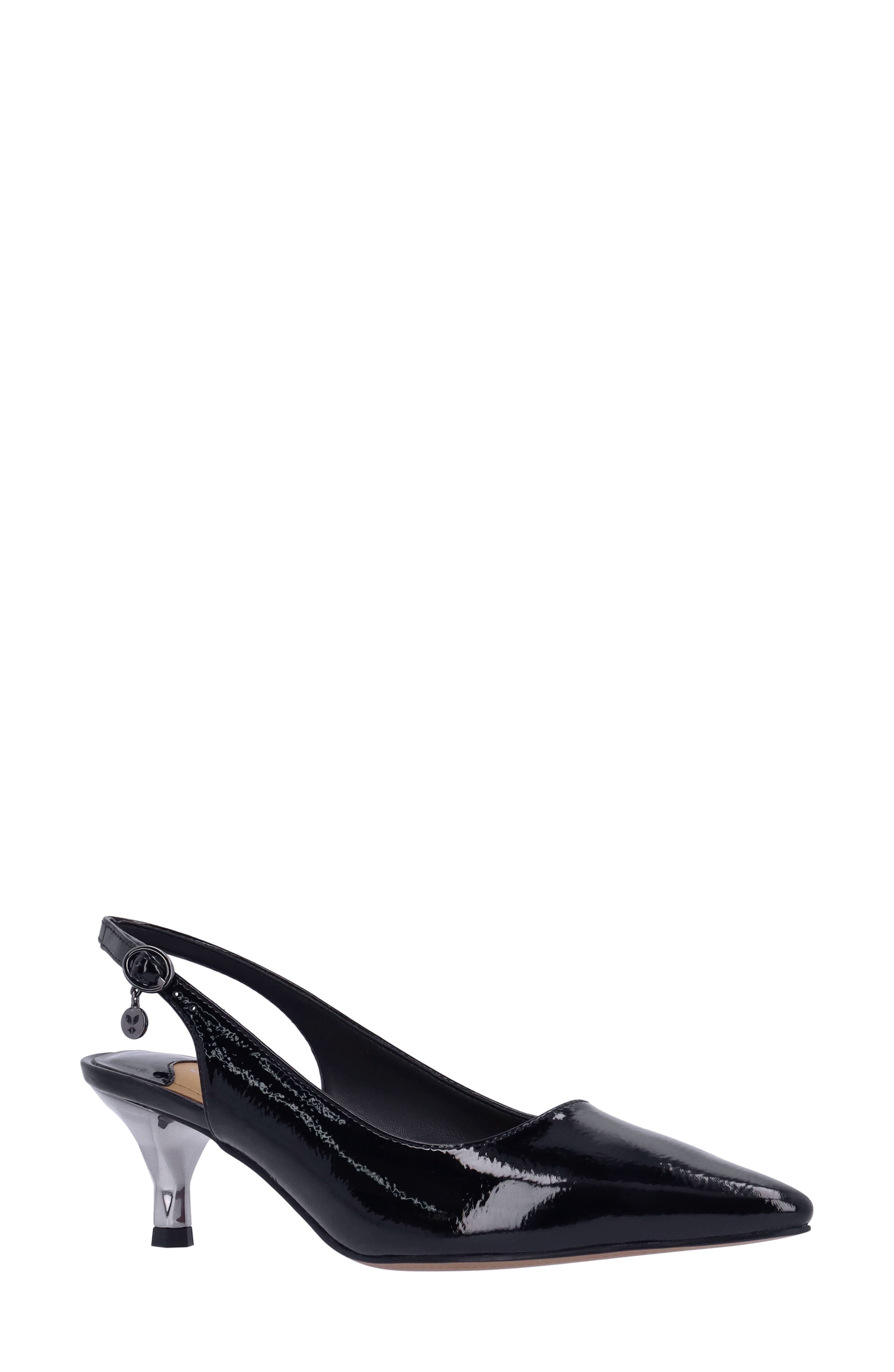 J. Reneé Ferryanne Slingback Pointed Toe Pump, Main, color, Black