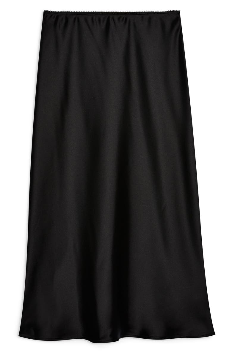 Topshop Satin Midi Skirt, Alternate, color, 