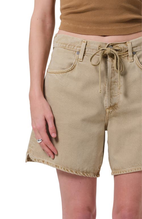 Citizens Of Humanity Brynn Drawstring Waist Wide Leg Linen Shorts