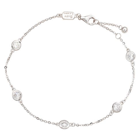 14K Gold 1cttw Diamond Station Bracelet