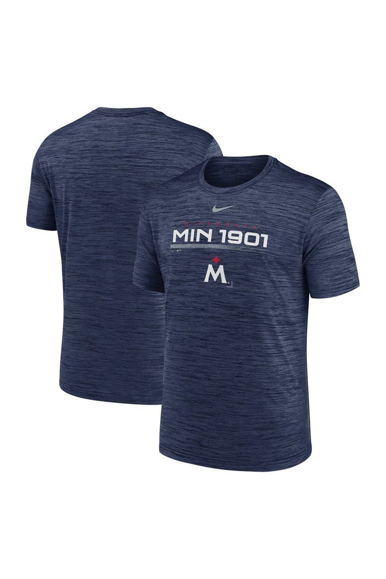 Men's Nike Navy Minnesota Twins Wordmark Velocity Performance T-Shirt, Main, color, Navy