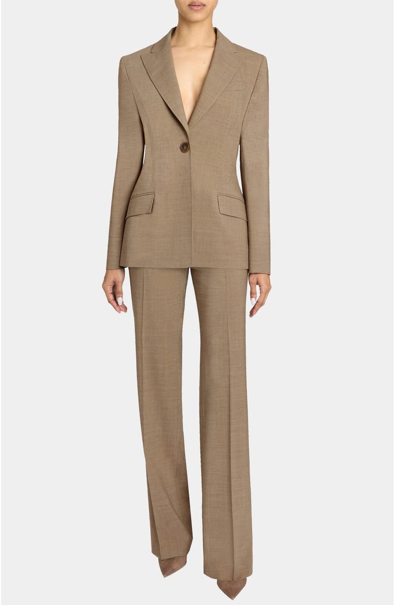 Santorelli Jess Single Button Jacket in Stretch Wool, Alternate, color, Hazelwood
