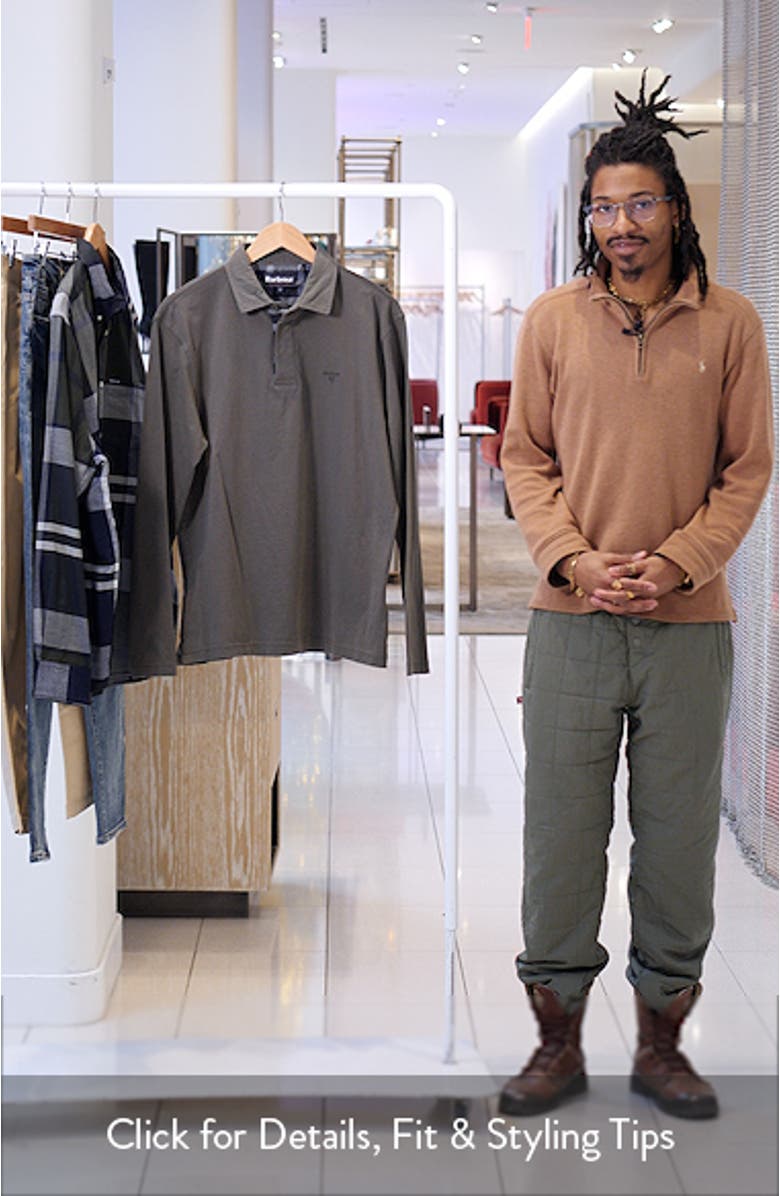 Margrove Tailored Fit Long Sleeve Cotton Polo, sales video thumbnail