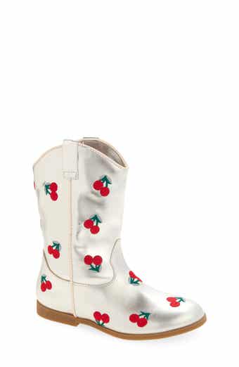 Kids' Gabi Cherry Embroidery Western Boot