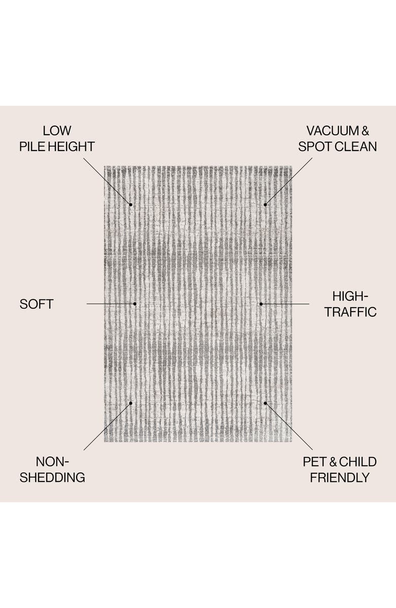 JONATHAN Y Skoura Modern Bold Stripe Area Rug, Alternate, color, Beige/Dark Gray