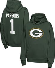Nike Youth Nike Micah Parsons Green Green Bay Packers Name & Number Club Fleece Hoodie