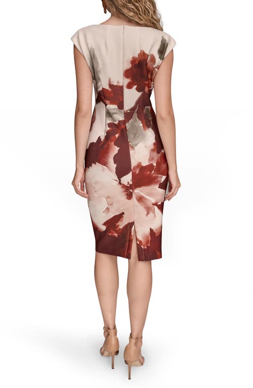 Donna Karan New York Cap Sleeve Sheath Dress In Neutral