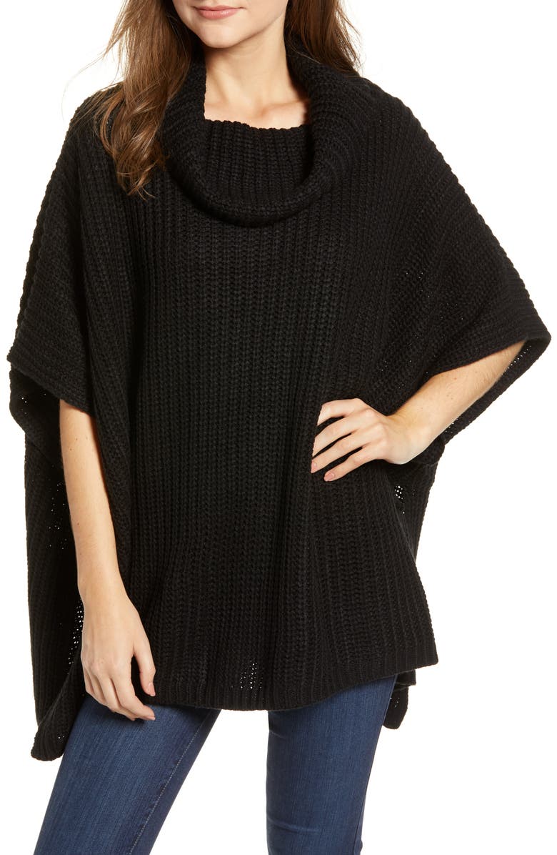 Treasure & Bond Chunky Knit Poncho, Main, color,
