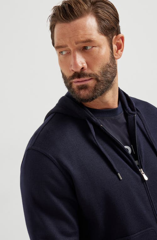 Brunello Cucinelli Men Cashmere And Silk French Terry Sweatshirt In Blue