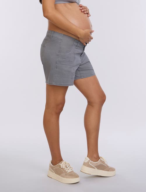 Motherhood Maternity Under The Belly Utility Maternity Short In Quiet Shade