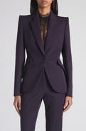 McQueen One-Button Wool Jacket
