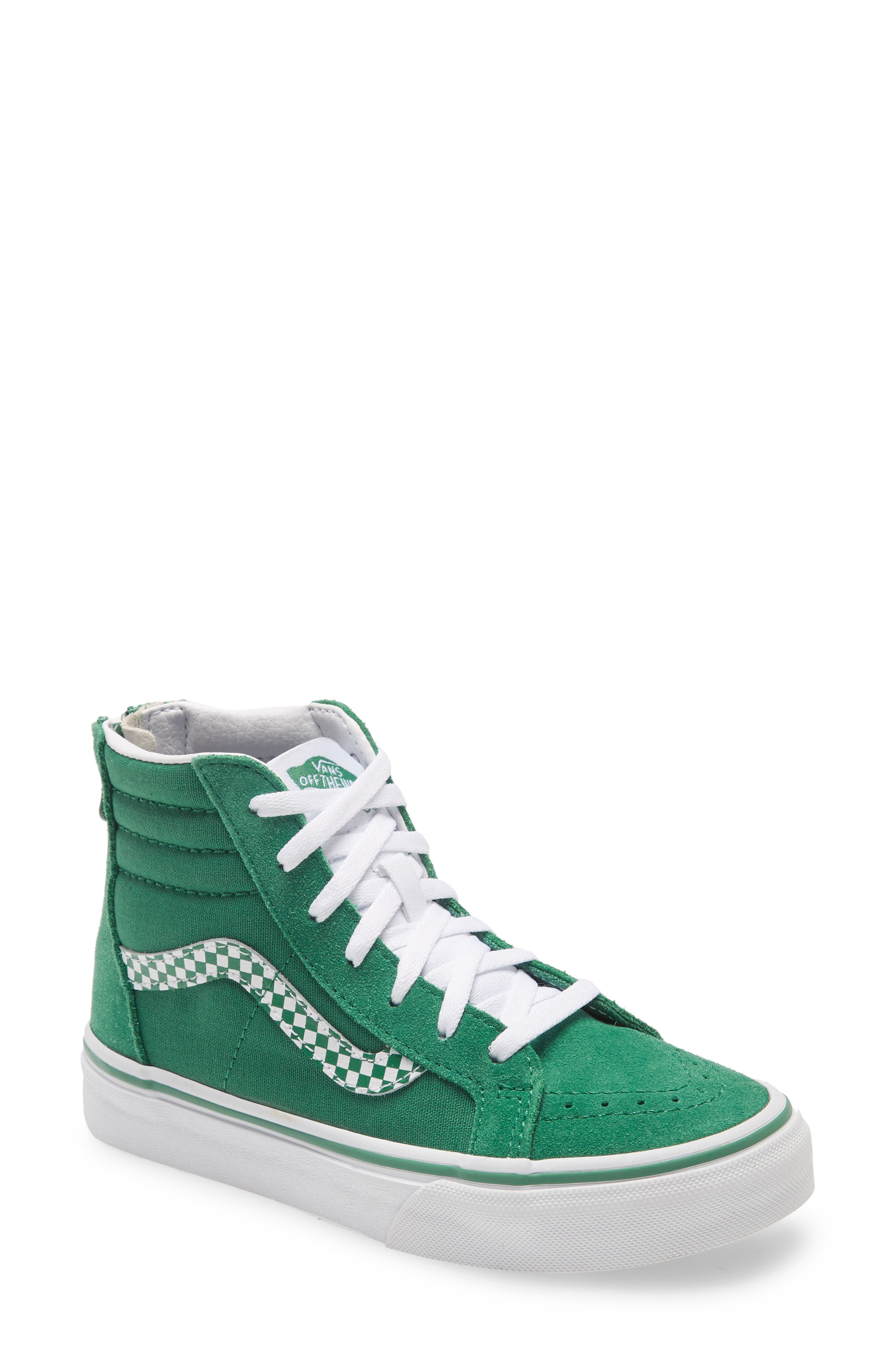 'Sk8 - Hi' Sneaker, Main, color, PINE GREEN/ TRUE WHITE